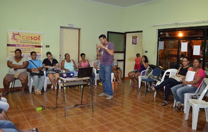 Palestra sobre cooperativismo  realizada em Pinda