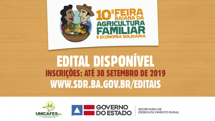 Inscries para a 10 Feira Baiana da Agricultura Familiar terminam no dia 30 de setembro